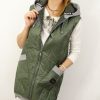 Kamizelka Długa Pikowana z Kapturem POCKET 40-52 khaki - obrazek 2