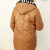 Kurtka Pikowana Przejściowa LEXY2 Plus Size 40-54 toffi - obrazek 2