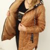Kurtka Pikowana Przejściowa LEXY2 Plus Size 40-54 toffi - obrazek 3