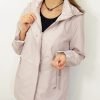 Kurtka Parka z Odpinanym Kapturem DOTSPLUS 52-62 beżowa