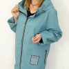 Kurtka Parka Wiatrówka BETTY Plus Size 54-64 morska - obrazek 4