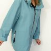 Kurtka Parka Wiatrówka BETTY Plus Size 54-64 morska - obrazek 3