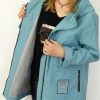 Kurtka Parka Wiatrówka BETTY Plus Size 54-64 morska - obrazek 2