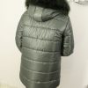Kurtka Pikowana Zimowa z Bocznymi Suwakami ZIP 42-50 zielona - obrazek 4
