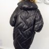 Kurtka Damska Pikowana Zimowa Oversize FANNY od 40 do 48 czarna - obrazek 3