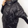 Kurtka Damska Pikowana Zimowa Oversize FANNY od 40 do 48 czarna - obrazek 4