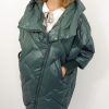 Kurtka Damska Pikowana Zimowa Oversize FANNY od 40 do 48 zielona