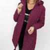 Kurtka Damska Parka Ocieplana GABI od 42 do 52 wrzos - obrazek 3