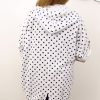 Narzutka Damska Letnia Bawełna+Len FIORINA PLUS SIZE 44-52 biały groszki - obrazek 2