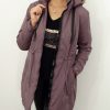 Kurtka Damska Parka Ocieplana Odpinany Kaptur OLIVIA od 42 do 52 wrzos - obrazek 3