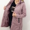Płaszczyk Damski Wiosenny Parka Wiatrówka MAVEN od 44 do 54 pudrowy - obrazek 7