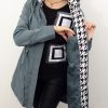 Kurtka Damska Parka Wiatrówka Pepitka NELLA od 46 do 56 morska zieleń - obrazek 8