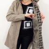 Płaszczyk Damski Wiosenny Parka Wiatrówka NADIN od 44 do 54 beż - obrazek 8