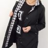 Płaszczyk Damski Wiosenny Parka Wiatrówka NADIN od 44 do 54 czarny - obrazek 7