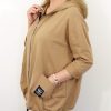 Letnia Bawełniana Bluza NATURAL PLUS SIZE rozmiar uniwersalny od 44 do 52 ciepły beż - obrazek 4