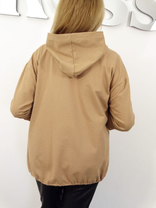 Letnia Bawełniana Bluza NATURAL PLUS SIZE rozmiar uniwersalny od 44 do 52 ciepły beż