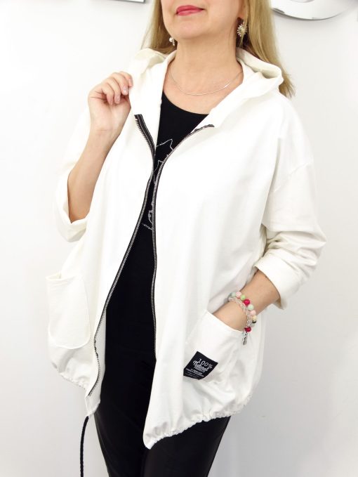 Letnia Bawełniana Bluza NATURAL PLUS SIZE rozmiar uniwersalny od 44 do 52 śmietankowa