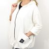 Letnia Bawełniana Bluza NATURAL PLUS SIZE rozmiar uniwersalny od 44 do 52 śmietankowa - obrazek 4