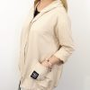 Letnia Bawełniana Bluza NATURAL PLUS SIZE rozmiar uniwersalny od 44 do 52 beżowa - obrazek 4
