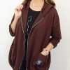 Letnia Bawełniana Bluza NATURAL PLUS SIZE rozmiar uniwersalny od 44 do 52 czekoladowa - obrazek 6