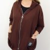 Letnia Bawełniana Bluza NATURAL PLUS SIZE rozmiar uniwersalny od 44 do 52 czekoladowa