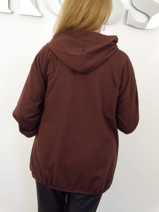 Letnia Bawełniana Bluza NATURAL PLUS SIZE rozmiar uniwersalny od 44 do 52 czekoladowa