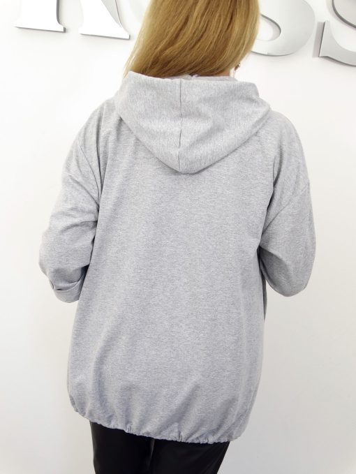 Letnia Bawełniana Bluza NATURAL PLUS SIZE rozmiar uniwersalny od 44 do 52 szara