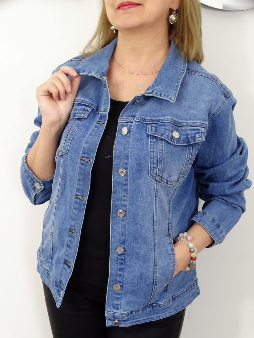 Kurtka Katana Jeansowa RICA PLUS SIZE od 48 do 56 błękitna