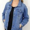 Kurtka Katana Jeansowa RICA PLUS SIZE od 48 do 56 błękitna - obrazek 5
