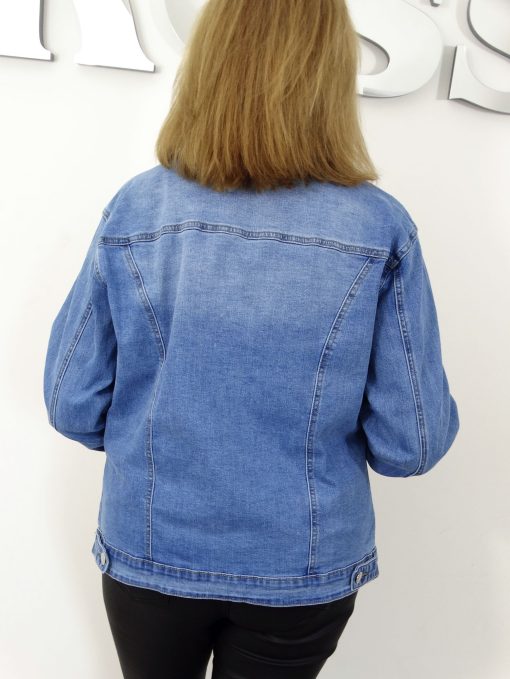 Kurtka Katana Jeansowa RICA PLUS SIZE od 48 do 56 błękitna - obrazek 6