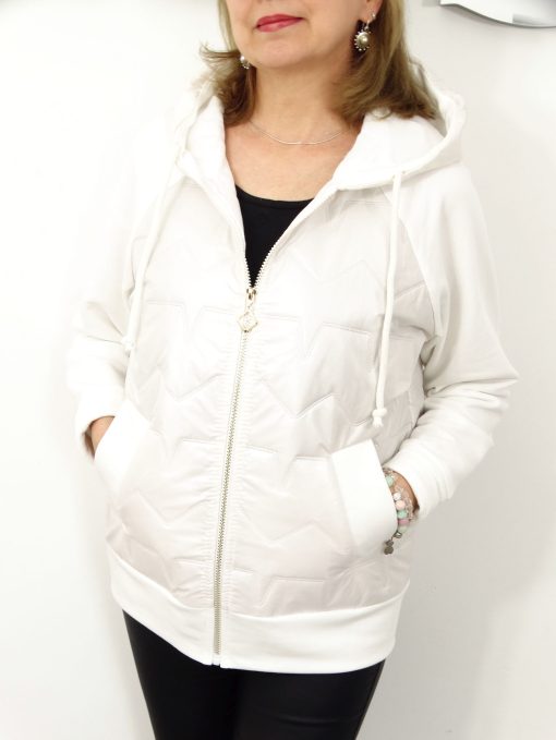 Kurtka Bluza Łączona Luźna TRENDY PREMIUM od 40 do 52 kremowa