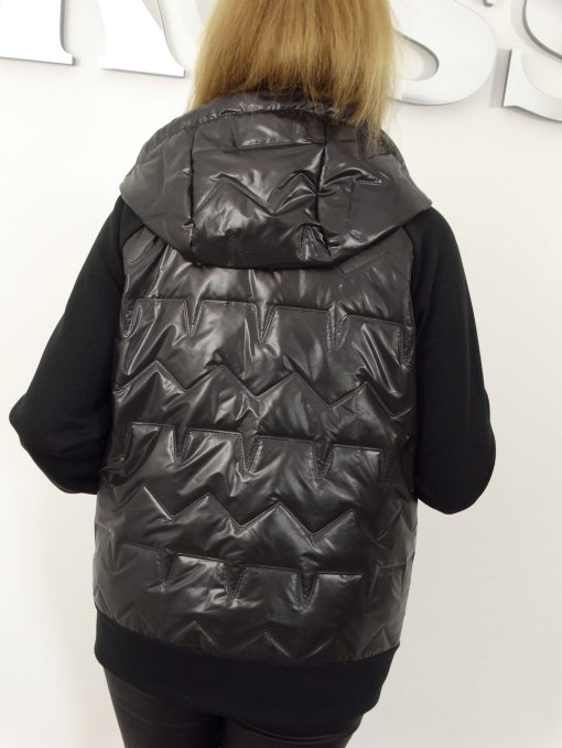 Kurtka Bluza Łączona Luźna TRENDY PREMIUM od 40 do 52 czarna