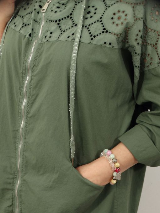 Narzutka Bawełniana Letnia DAISY rozmiar uniwersalny od 42 do 52 khaki - obrazek 8
