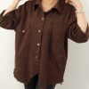 Kurtka Katana Włoska GIANNA Plus Size rozmiar uniwersalny od 42 do 54 czekolada - obrazek 8