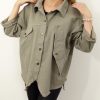 Kurtka Katana Włoska GIANNA Plus Size rozmiar uniwersalny od 42 do 54 beż fango - obrazek 4