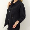 Kurtka Katana Włoska GIANNA Plus Size rozmiar uniwersalny od 42 do 54 czarna - obrazek 5