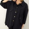 Kurtka Katana Włoska GIANNA Plus Size rozmiar uniwersalny od 42 do 54 czarna - obrazek 2