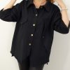 Kurtka Katana Włoska GIANNA Plus Size rozmiar uniwersalny od 42 do 54 czarna - obrazek 7