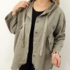 Kurtka Katana Włoska MICHELA Plus Size rozmiar uniwersalny od 42 do 50 beż fango - obrazek 3