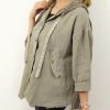 Kurtka Katana Włoska MICHELA Plus Size rozmiar uniwersalny od 42 do 50 beż fango - obrazek 8