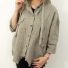Kurtka Katana Włoska MICHELA Plus Size rozmiar uniwersalny od 42 do 50 beż fango - obrazek 10