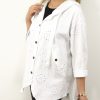 Kurtka Katana Włoska MICHELA Plus Size rozmiar uniwersalny od 42 do 50 biała - obrazek 5