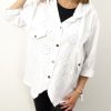 Kurtka Katana Włoska MICHELA Plus Size rozmiar uniwersalny od 42 do 50 biała - obrazek 6