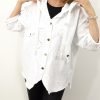 Kurtka Katana Włoska MICHELA Plus Size rozmiar uniwersalny od 42 do 50 biała - obrazek 7