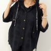Kurtka Katana Włoska MICHELA Plus Size rozmiar uniwersalny od 42 do 50 czarna - obrazek 8