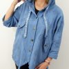 Kurtka Katana Włoska MICHELA Plus Size rozmiar uniwersalny od 42 do 50 błękitna - obrazek 8