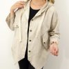 Kurtka Katana Włoska MICHELA Plus Size rozmiar uniwersalny od 42 do 50 beż - obrazek 3