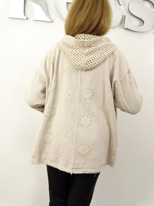 Kurtka Katana Włoska MICHELA Plus Size rozmiar uniwersalny od 42 do 50 beż