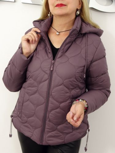 Kurtka Damska Pikowana Przejściowa z Kapturem NIKITA od 42 do 52 fiolet