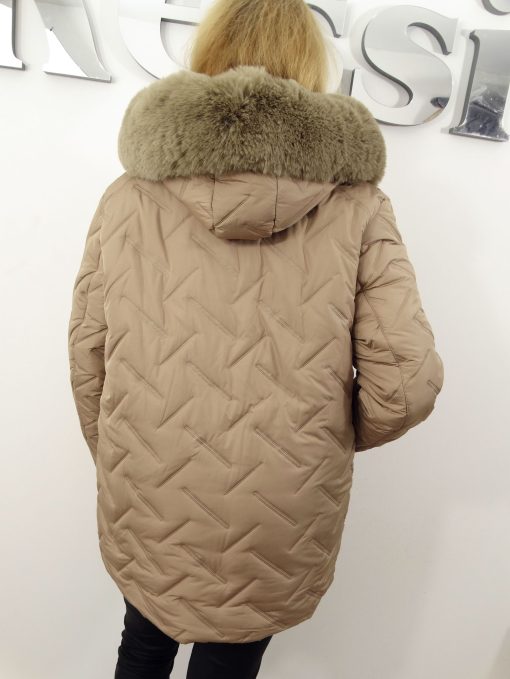 Kurtka Damska Pikowana Zimowa IZOLDA od 44 do 54 beż